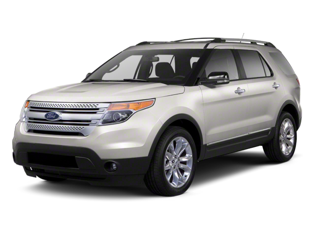 2012 Ford Explorer Limited in White Platinum Metallic Tri-Coat — front three-quarter view