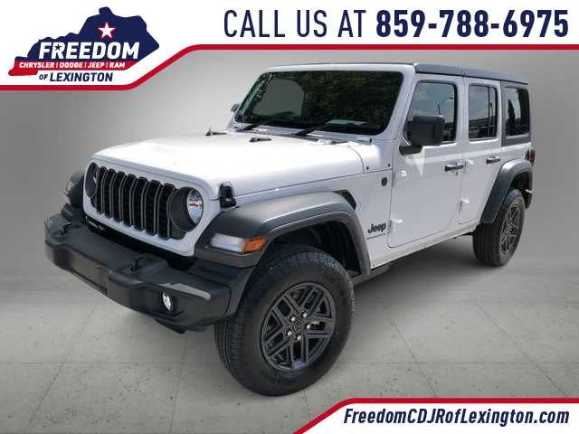 2026 Jeep Wrangler 4-Door Sport RHD 4x4 in Bright White Clearcoat — front three-quarter view