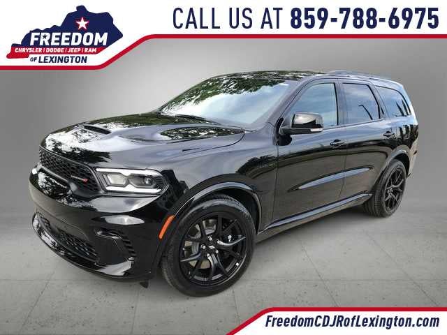 2026 Dodge Durango DURANGO GT PLUS AWD HEMI V8 in Diamond Black Clear-Coat Exterior Paint — front three-quarter view