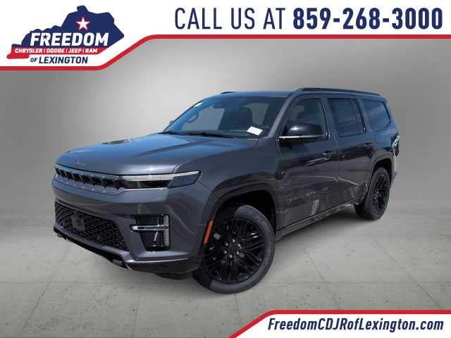 2026 Jeep Grand Wagoneer GRAND WAGONEER LIMITED RESERVE 4X4 in Baltic-Gray Metallic Clear-Coat Exterior Paint — front three-quarter view