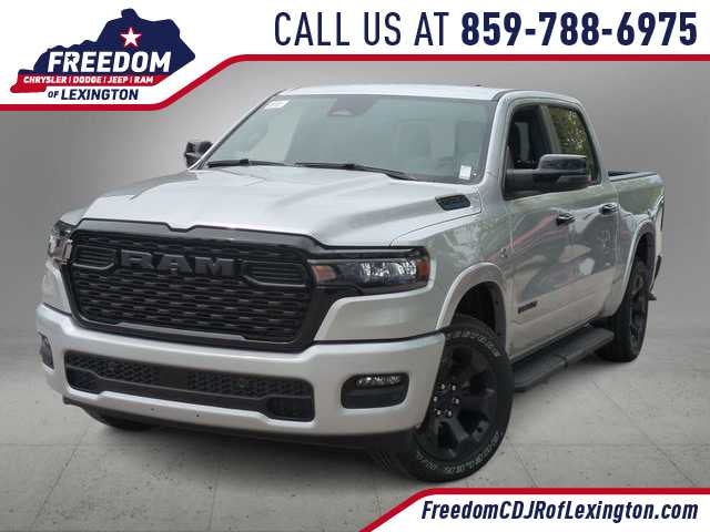 2026 RAM 1500 RAM 1500 BIG HORN CREW CAB 4X4 5'7' BOX in Silver Zynith Exterior Paint — front three-quarter view