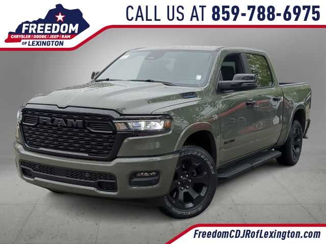 2026 RAM 1500 RAM 1500 BIG HORN CREW CAB 4X4 5'7' BOX in Canyon Lake Exterior Paint — front three-quarter view