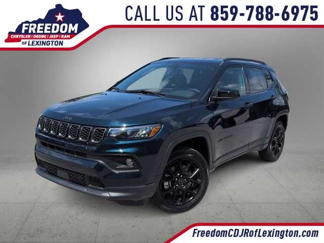 2026 Jeep Compass COMPASS LATITUDE ALTITUDE 4X4 in Fathom Blue Pearl-Coat Exterior Paint — front three-quarter view
