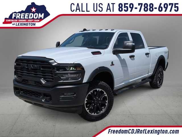 2026 RAM 2500 RAM 2500 WARLOCK CREW CAB 4X4 6'4' BOX in Bright White Clear-Coat Exterior Paint — front three-quarter view