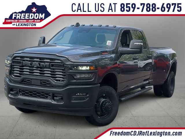 2026 RAM 3500 RAM 3500 TRADESMAN CREW CAB 4X4 8' BOX in Granite Crystal Metallic Clear-Coat Exterior Paint — front three-quarter view