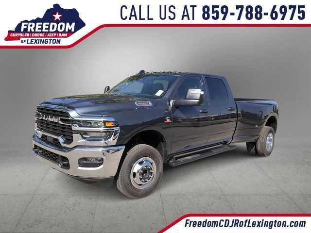 2026 RAM 3500 RAM 3500 TRADESMAN CREW CAB 4X4 8' BOX in Forged Blue Metallic Exterior Paint — front three-quarter view