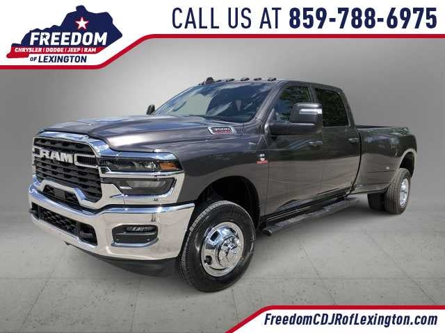 2026 RAM 3500 RAM 3500 TRADESMAN CREW CAB 4X4 8' BOX in Granite Crystal Metallic Clear-Coat Exterior Paint — front three-quarter view