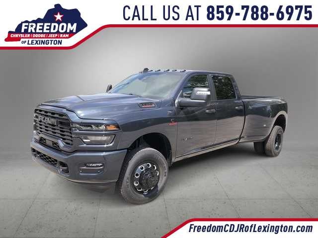2026 RAM 3500 RAM 3500 BIG HORN CREW CAB 4X4 8' BOX in Forged Blue Metallic Exterior Paint — front three-quarter view
