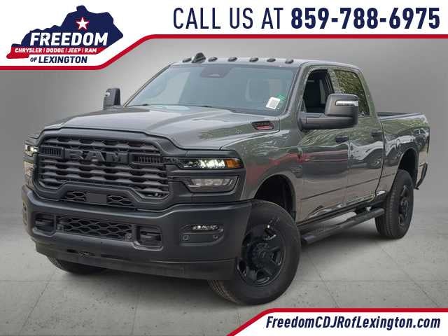 2026 RAM 2500 RAM 2500 TRADESMAN CREW CAB 4X4 6'4' BOX in Ceramic Gray Clear-Coat Exterior Paint — front three-quarter view