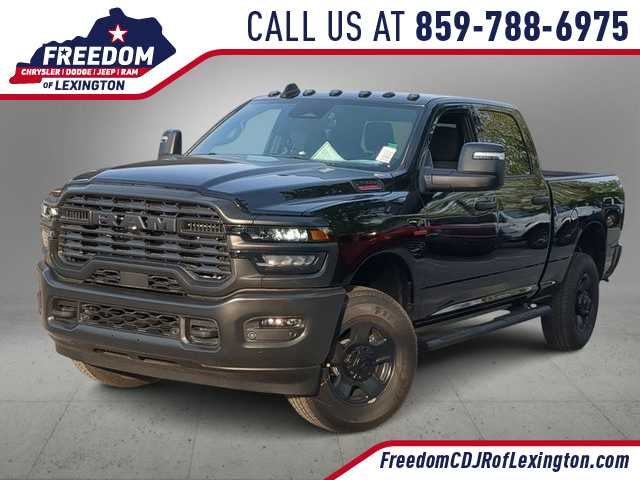 2026 RAM 2500 RAM 2500 TRADESMAN CREW CAB 4X4 6'4' BOX in Diamond Black Crystal Pearl-Coat Exterior Paint — front three-quarter view
