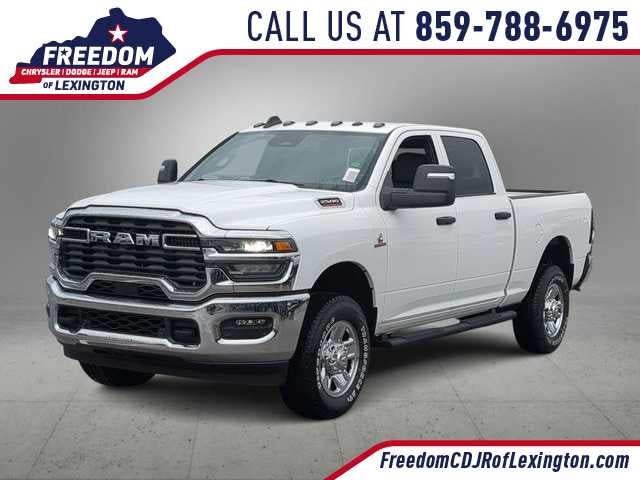 2026 RAM 2500 RAM 2500 TRADESMAN CREW CAB 4X4 6'4' BOX in Bright White Clear-Coat Exterior Paint — front three-quarter view