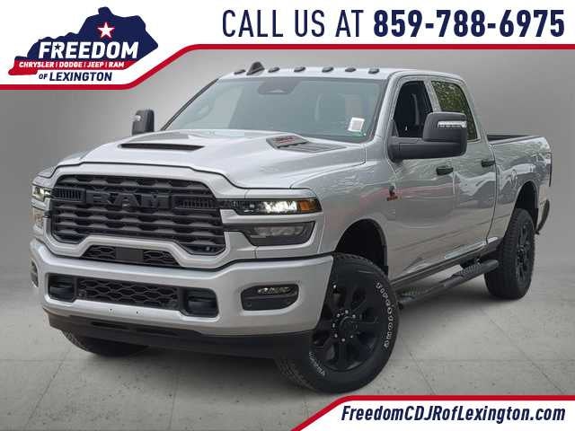 2026 RAM 2500 RAM 2500 BLACK EXPRESS CREW CAB 4X4 6'4' BOX in Silver-Zynith Exterior Paint — front three-quarter view