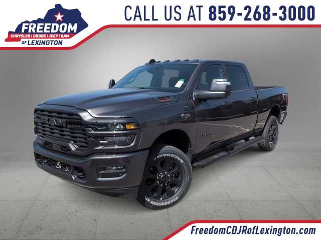 2026 RAM 2500 RAM 2500 BIG HORN CREW CAB 4X4 6'4' BOX in Granite Crystal Metallic Clear-Coat Exterior Paint — front three-quarter view