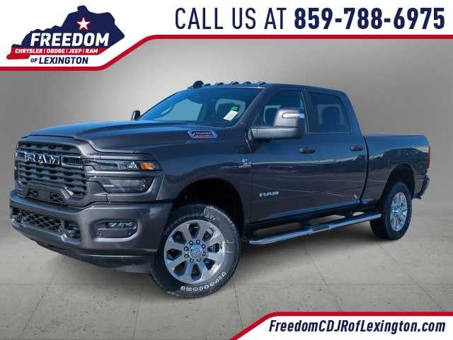 2026 RAM 2500 RAM 2500 BIG HORN CREW CAB 4X4 6'4' BOX in Granite Crystal Metallic Clear-Coat Exterior Paint — front three-quarter view