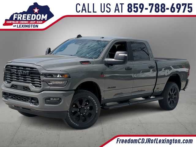 2026 RAM 2500 RAM 2500 BIG HORN CREW CAB 4X4 6'4' BOX in Ceramic Gray Clear-Coat Exterior Paint — front three-quarter view