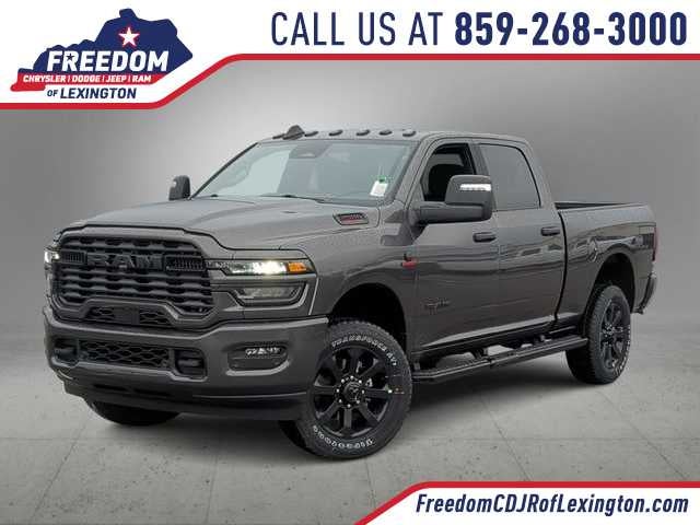 2026 RAM 2500 RAM 2500 BIG HORN CREW CAB 4X4 6'4' BOX in Granite Crystal Metallic Clear-Coat Exterior Paint — front three-quarter view