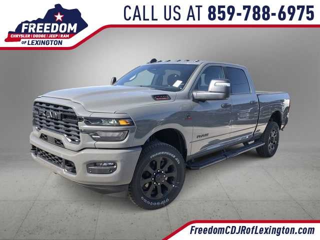 2026 RAM 2500 RAM 2500 BIG HORN CREW CAB 4X4 6'4' BOX in Ceramic Gray Clear-Coat Exterior Paint — front three-quarter view
