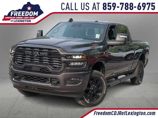 2026 RAM 2500 RAM 2500 BIG HORN CREW CAB 4X4 6'4' BOX in Granite Crystal Metallic Clear-Coat Exterior Paint — front three-quarter view