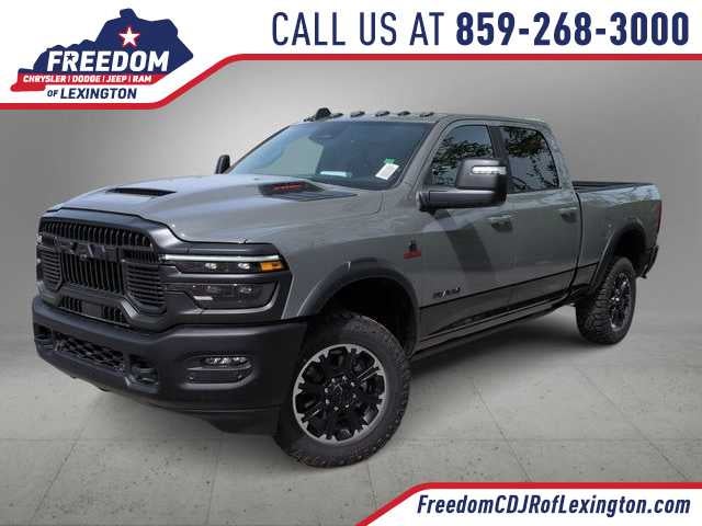 2026 RAM 2500 RAM 2500 REBEL CREW CAB 4X4 6'4' BOX in Ceramic Gray Clear-Coat Exterior Paint — front three-quarter view