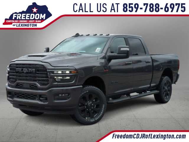2026 RAM 2500 RAM 2500 LARAMIE CREW CAB 4X4 6'4' BOX in Granite Crystal Metallic Clear-Coat Exterior Paint — front three-quarter view