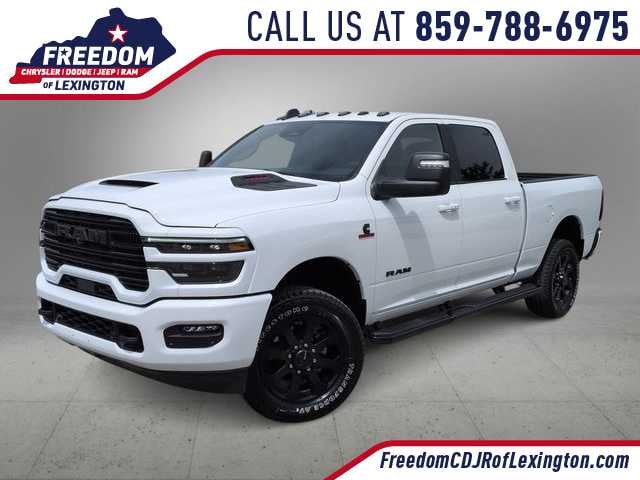 2026 RAM 2500 RAM 2500 LARAMIE CREW CAB 4X4 6'4' BOX in Bright White Clear-Coat Exterior Paint — front three-quarter view
