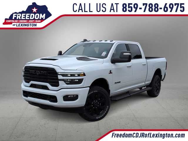 2026 RAM 2500 RAM 2500 LARAMIE CREW CAB 4X4 6'4' BOX in Bright White Clear-Coat Exterior Paint — front three-quarter view