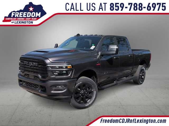 2026 RAM 2500 RAM 2500 LARAMIE CREW CAB 4X4 6'4' BOX in Granite Crystal Metallic Clear-Coat Exterior Paint — front three-quarter view