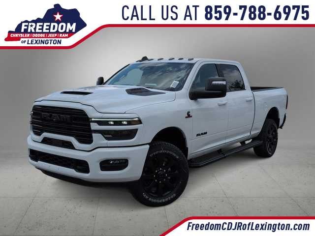 2026 RAM 2500 RAM 2500 LARAMIE CREW CAB 4X4 6'4' BOX in Bright White Clear-Coat Exterior Paint — front three-quarter view