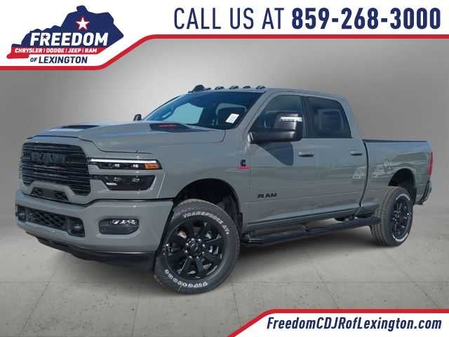 2026 RAM 2500 RAM 2500 LARAMIE CREW CAB 4X4 6'4' BOX in Ceramic Gray Clear-Coat Exterior Paint — front three-quarter view