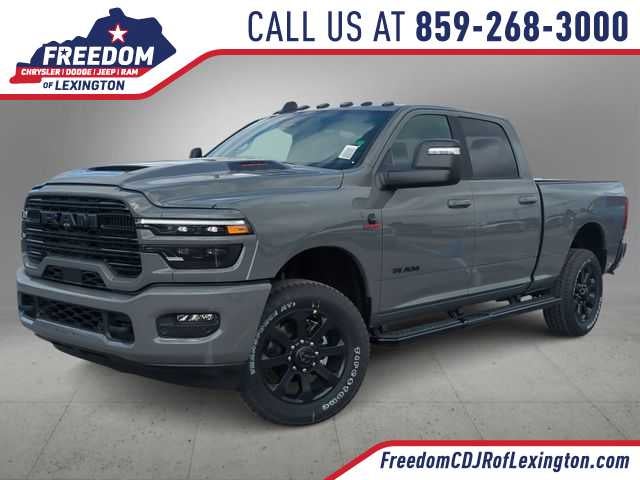 2026 RAM 2500 RAM 2500 LARAMIE CREW CAB 4X4 6'4' BOX in Ceramic Gray Clear-Coat Exterior Paint — front three-quarter view