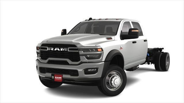 2025 RAM 5500 Chassis RAM 5500 TRADESMAN CHASSIS CREW CAB 4X4 84' CA in Bright White Clearcoat — front three-quarter view