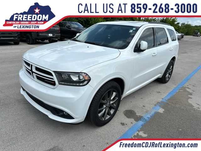2017 Dodge Durango GT in White Knuckle Clearcoat — front three-quarter view
