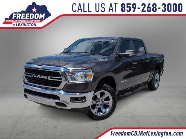 2019 RAM All-New 1500 Big Horn/Lone Star in Granite Crystal Metallic Clearcoat — front three-quarter view