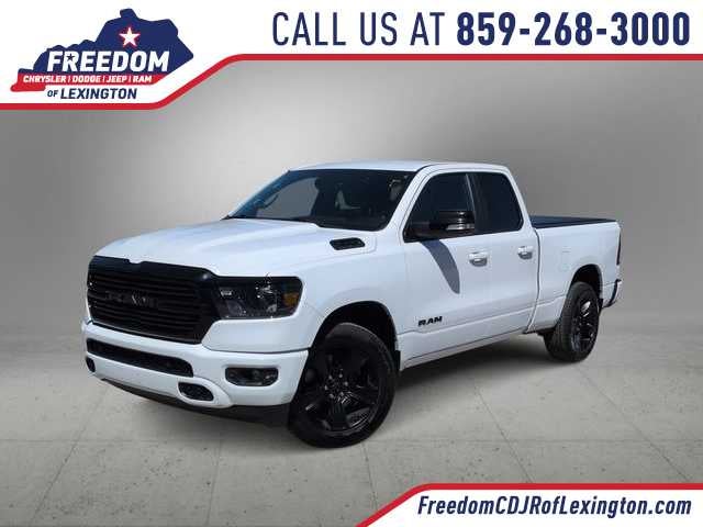 2021 RAM 1500 Big Horn in Bright White Clearcoat — front three-quarter view