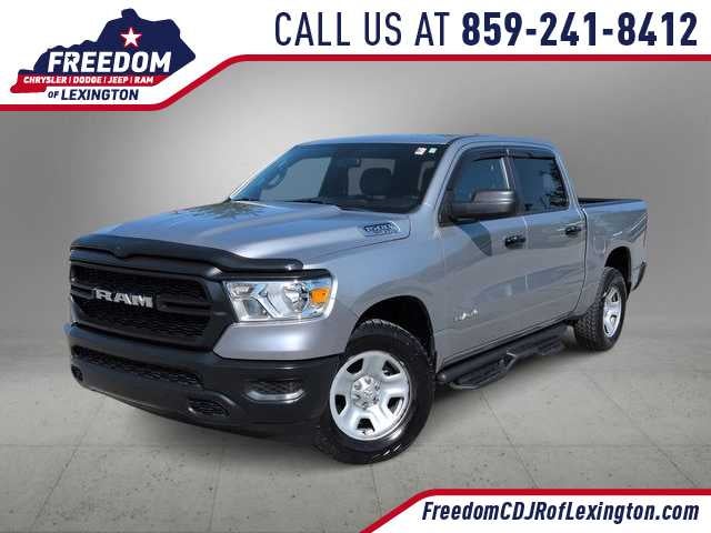 2022 RAM 1500 Tradesman in Billet Silver Metallic Clearcoat — front three-quarter view