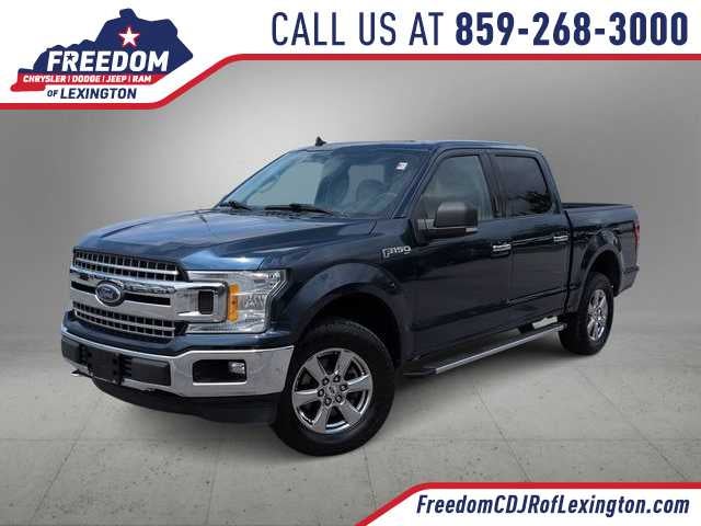 2020 Ford F-150 XLT in Blue Jeans Metallic — front three-quarter view