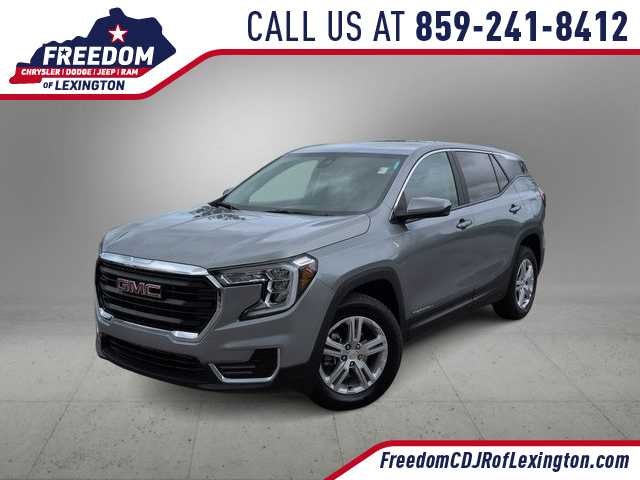 2024 GMC Terrain SLE in Sterling Metallic — front three-quarter view