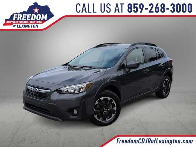 2023 Subaru Crosstrek Premium in Magnetite Gray Metallic — front three-quarter view